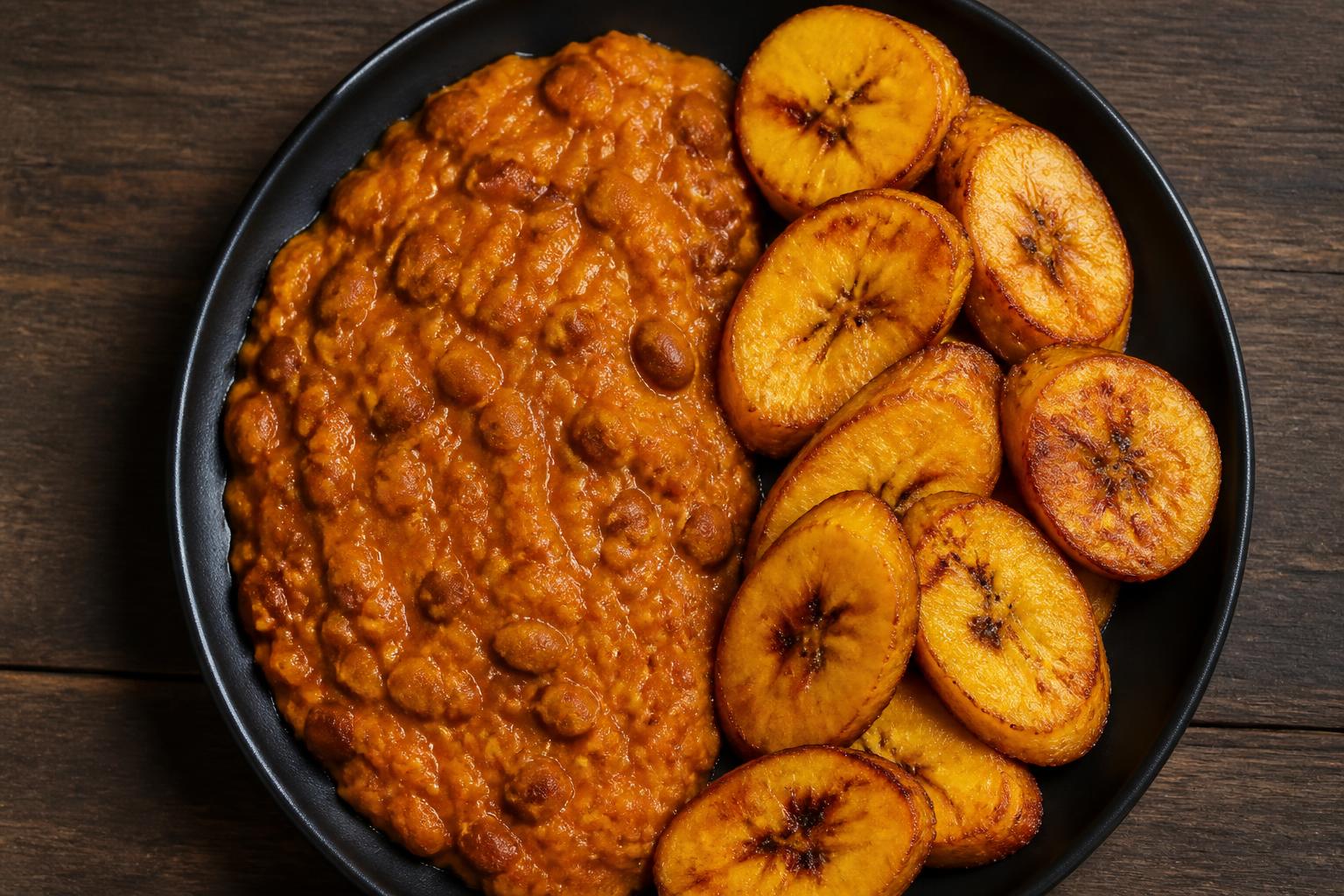 Porridge Beans with Plantain