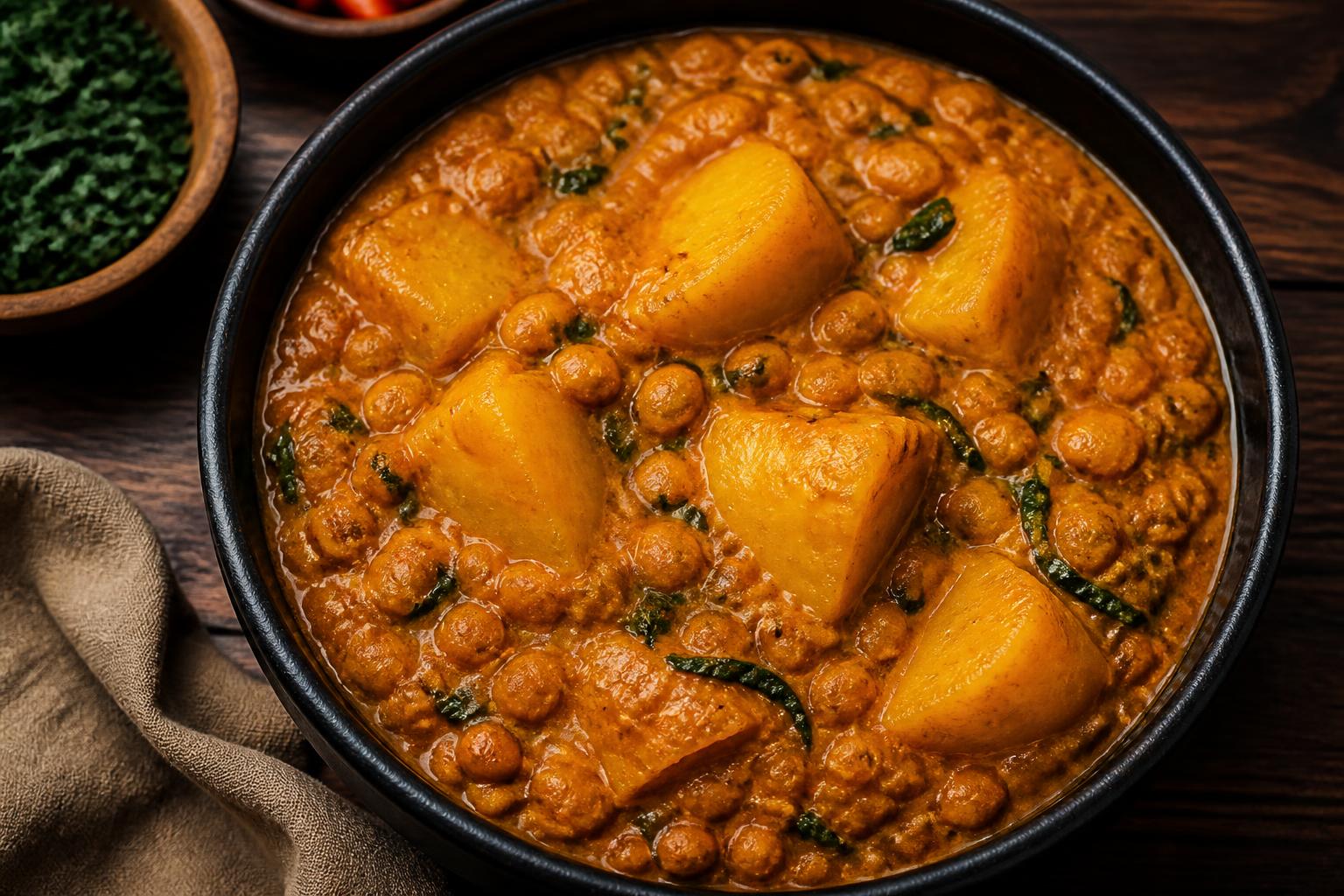 Porridge Beans with Yam
