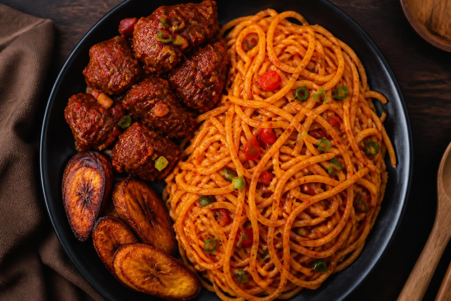 Jollof Spaghetti with Beef