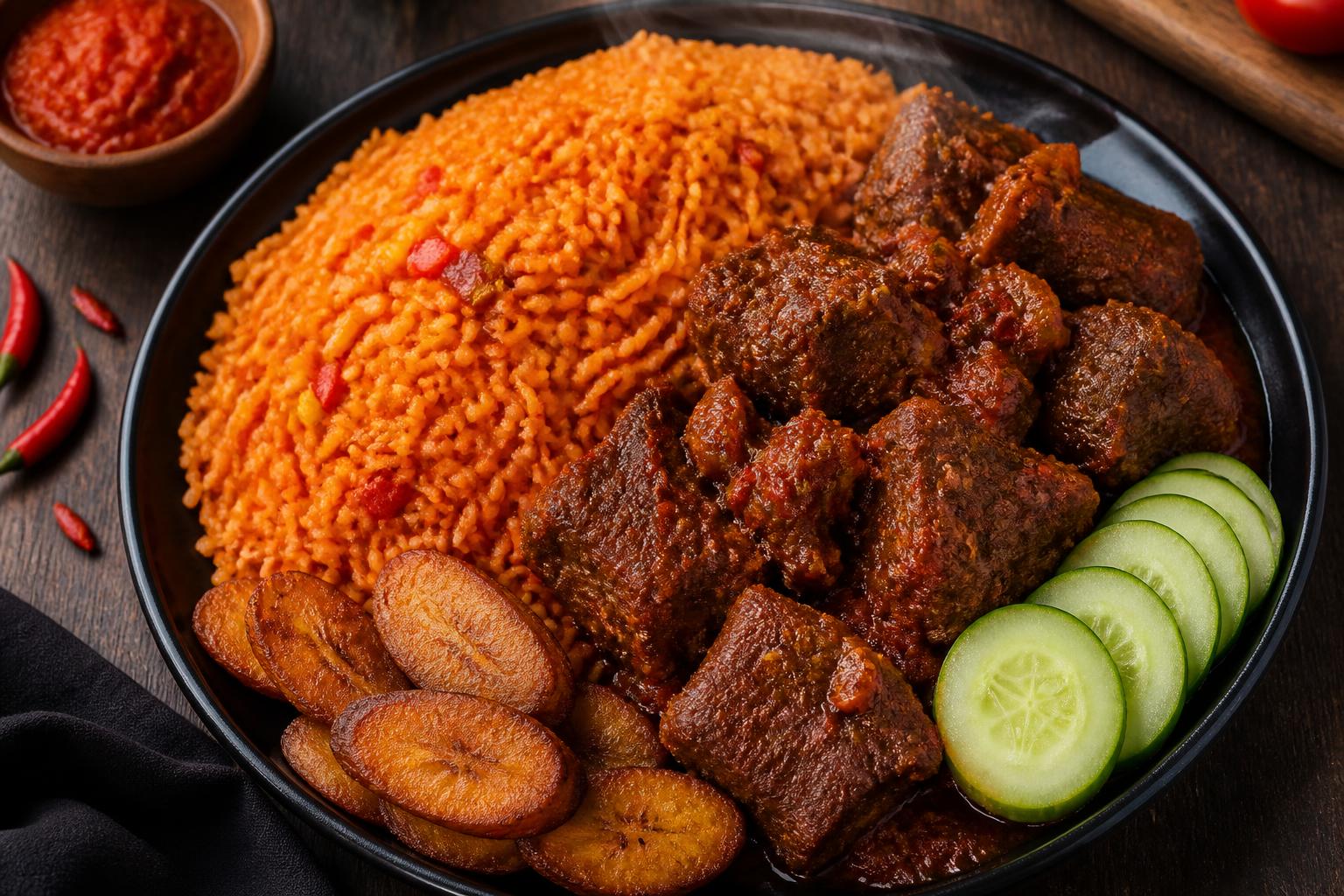 Smokey Jollof Rice with Beef