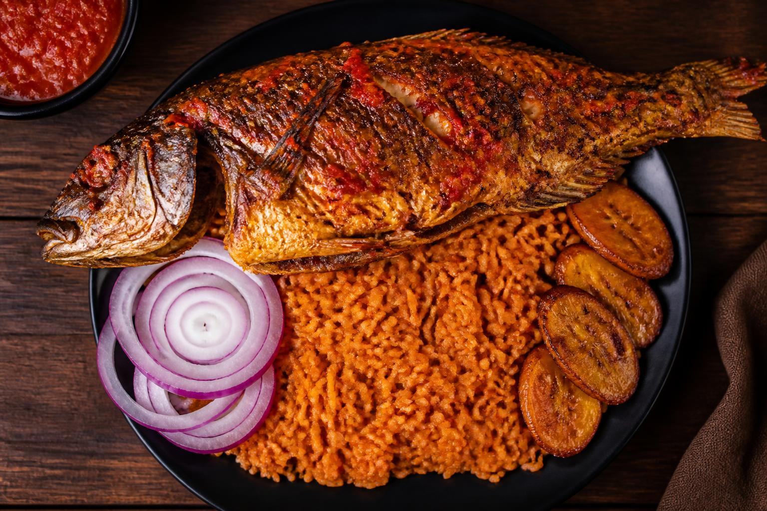 Smokey Jollof Rice with Fish