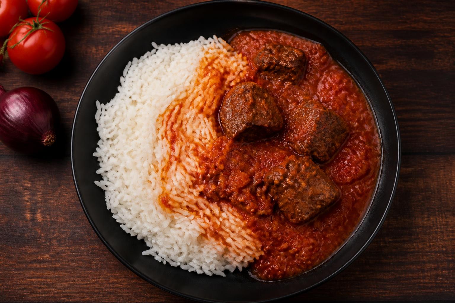 White Rice with Beef